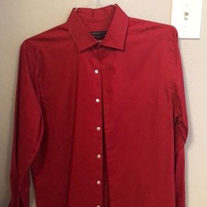 VanHeusen Studio Red Long Sleeve Dress Shirt